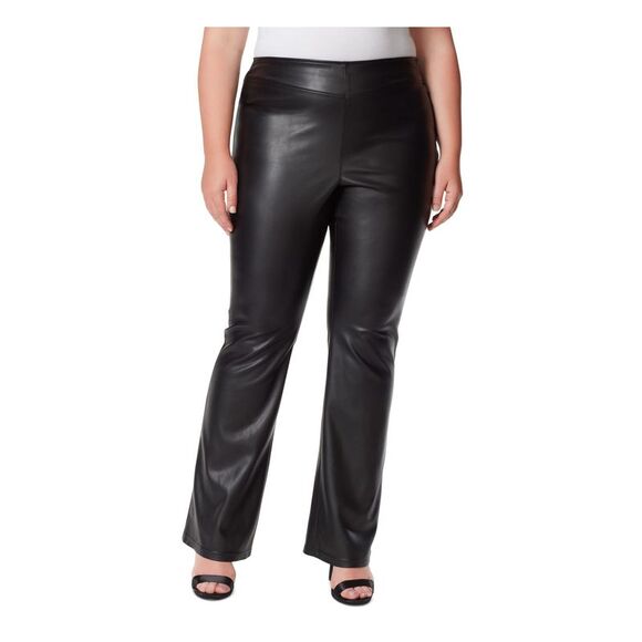 JESSICA SIMPSON Pants - JESSICA SIMPSON Womens Black Unlined Elastic Waist Pull On Flare Pants Plus 22W